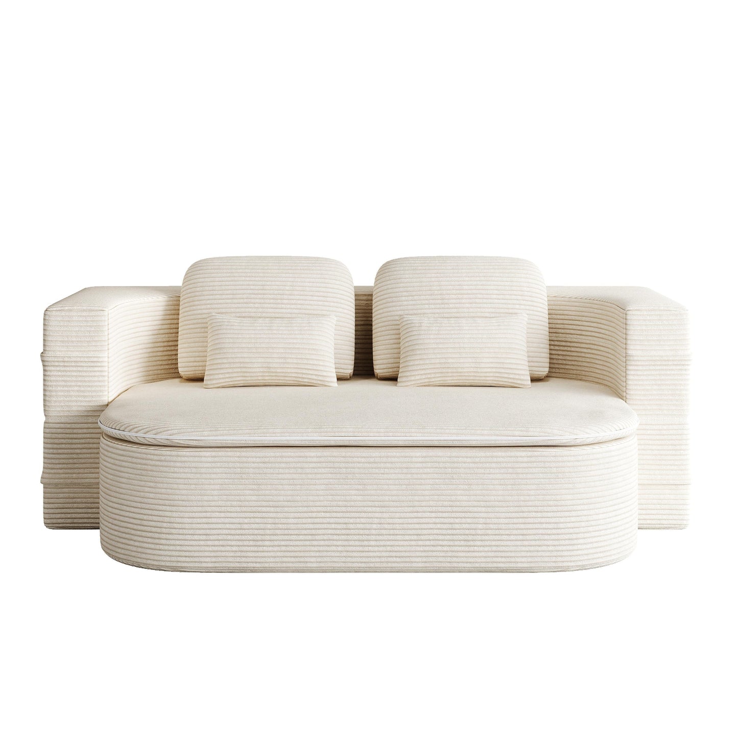 Divano pieghevole 2 in 1 da 75'', divano letto trasformabile in schiuma con coperta multifunzionale, divano da pavimento