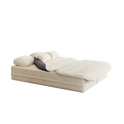 Divano pieghevole 2 in 1 da 75'', divano letto trasformabile in schiuma con coperta multifunzionale, divano da pavimento