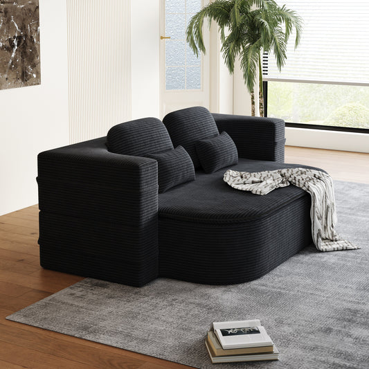 Divano pieghevole 2 in 1 da 75'', divano letto trasformabile in schiuma con coperta multifunzionale, divano da pavimento