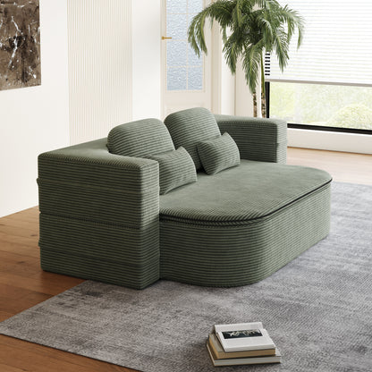 Divano pieghevole 2 in 1 da 75'', divano letto trasformabile in schiuma con coperta multifunzionale, divano da pavimento