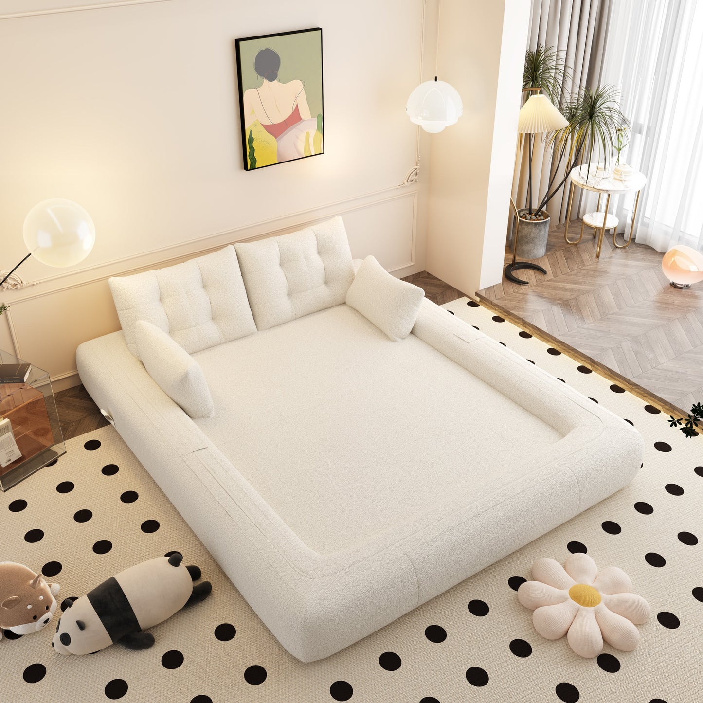 78.7 Letto per cani umano, divano letto pieghevole 3 in 1