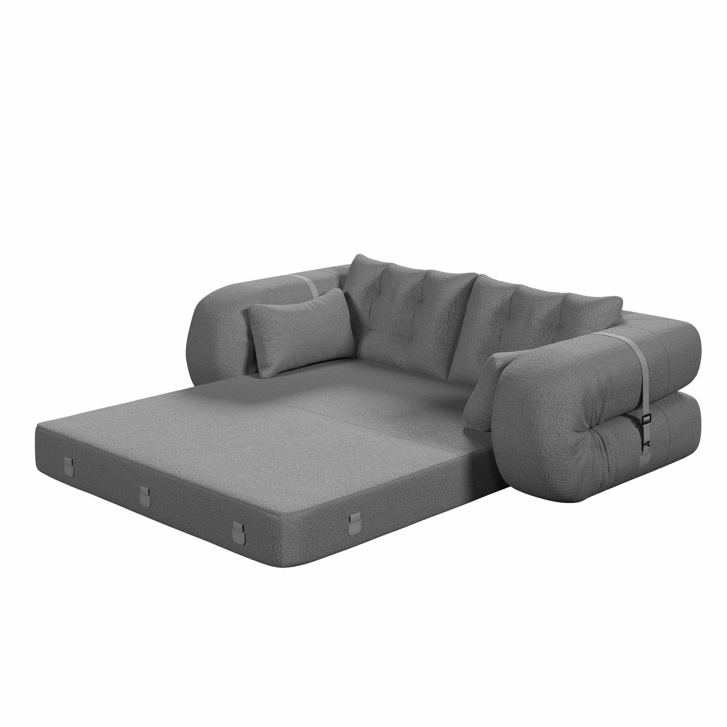 Divano letto Teddy a 3 posti, divano letto modulare, divano trasformabile, divano letto