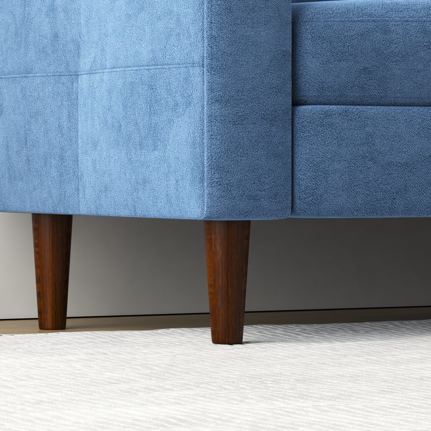 Divano trasformabile in tessuto da 78,7'' con pouf contenitore