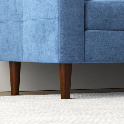 Divano trasformabile in tessuto da 78,7'' con pouf contenitore
