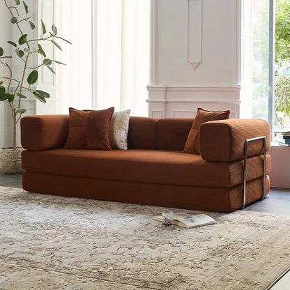 Divano letto trasformabile da 78,8 m con cuscino a compressione, comodo divano futon, letto letto