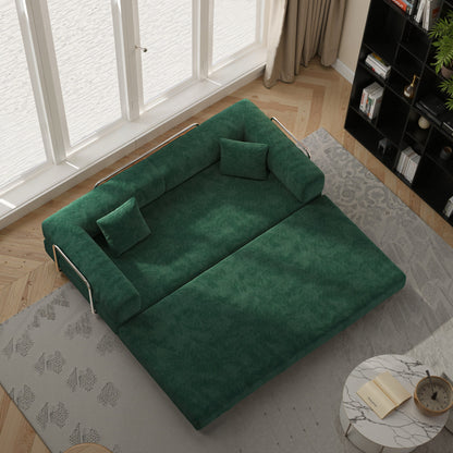 Divano componibile modulare da 78,8 pollici, divano trasformabile in pudding block, divano letto con braccioli da pavimento
