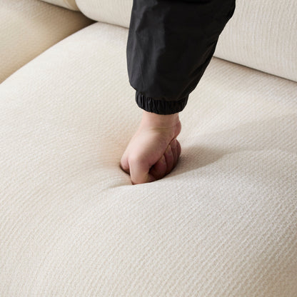 Divano componibile modulare in tessuto 78 a 3 pezzi con schiuma ad alta resilienza, molle sinuose e struttura in legno massello