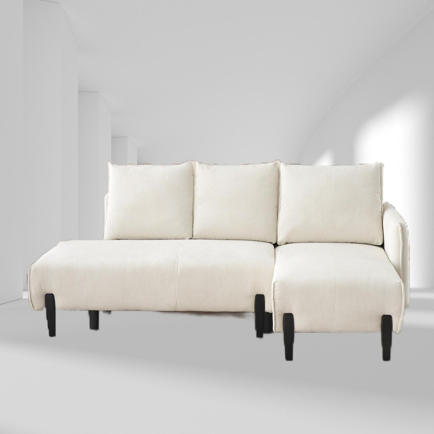 Divano in velluto da 79,5 pollici - Design di metà secolo con 3 cuscini decorativi