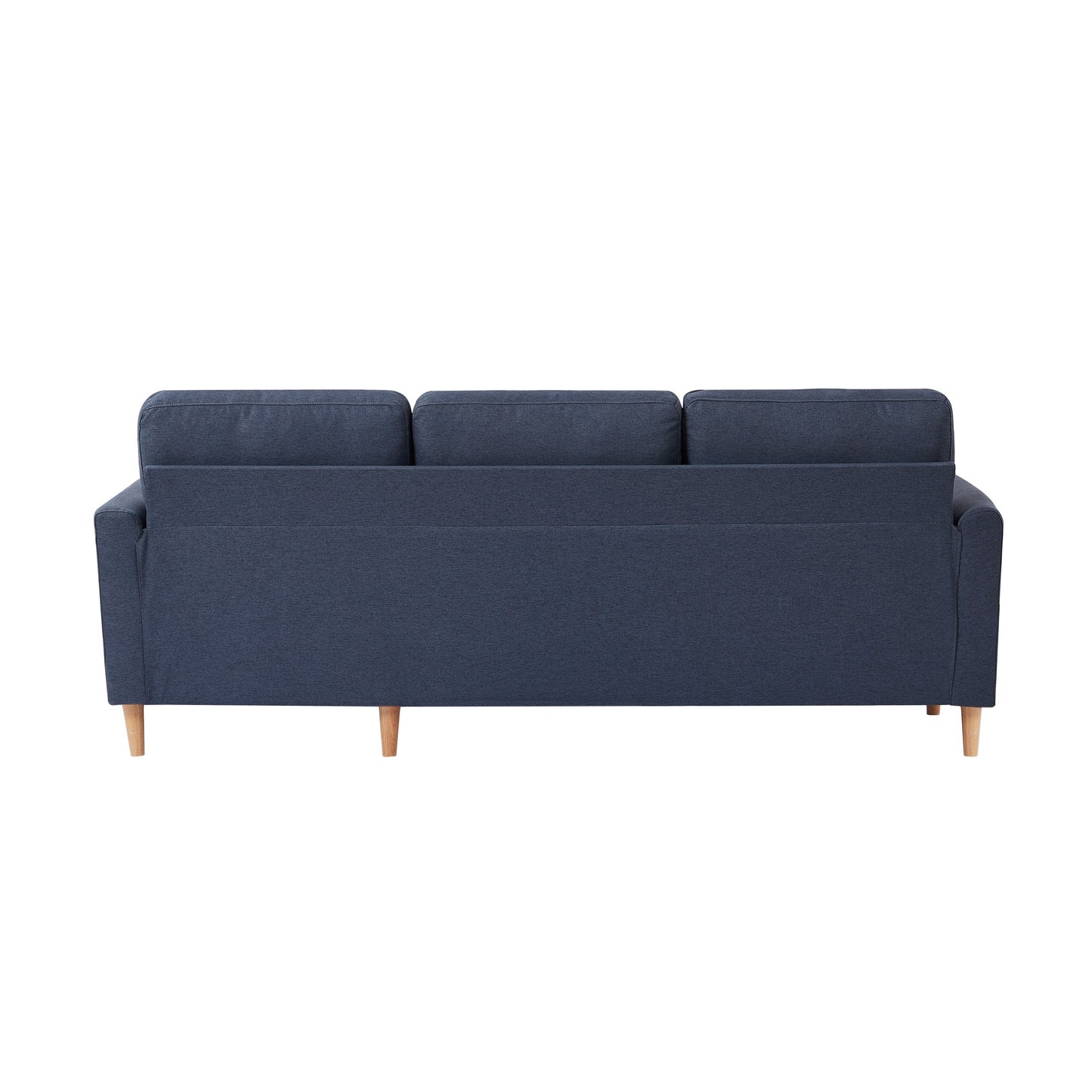 Divano letto a 3 posti a L in tessuto da 79,5'' con chaise longue, letto estraibile e design imbottito