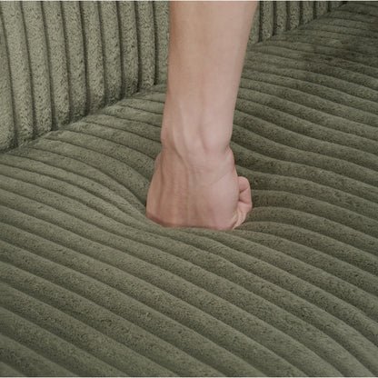 Divano letto pieghevole in velluto a coste 79 con braccioli a 3 posizioni, schiuma ad alta resilienza e gambe in metallo