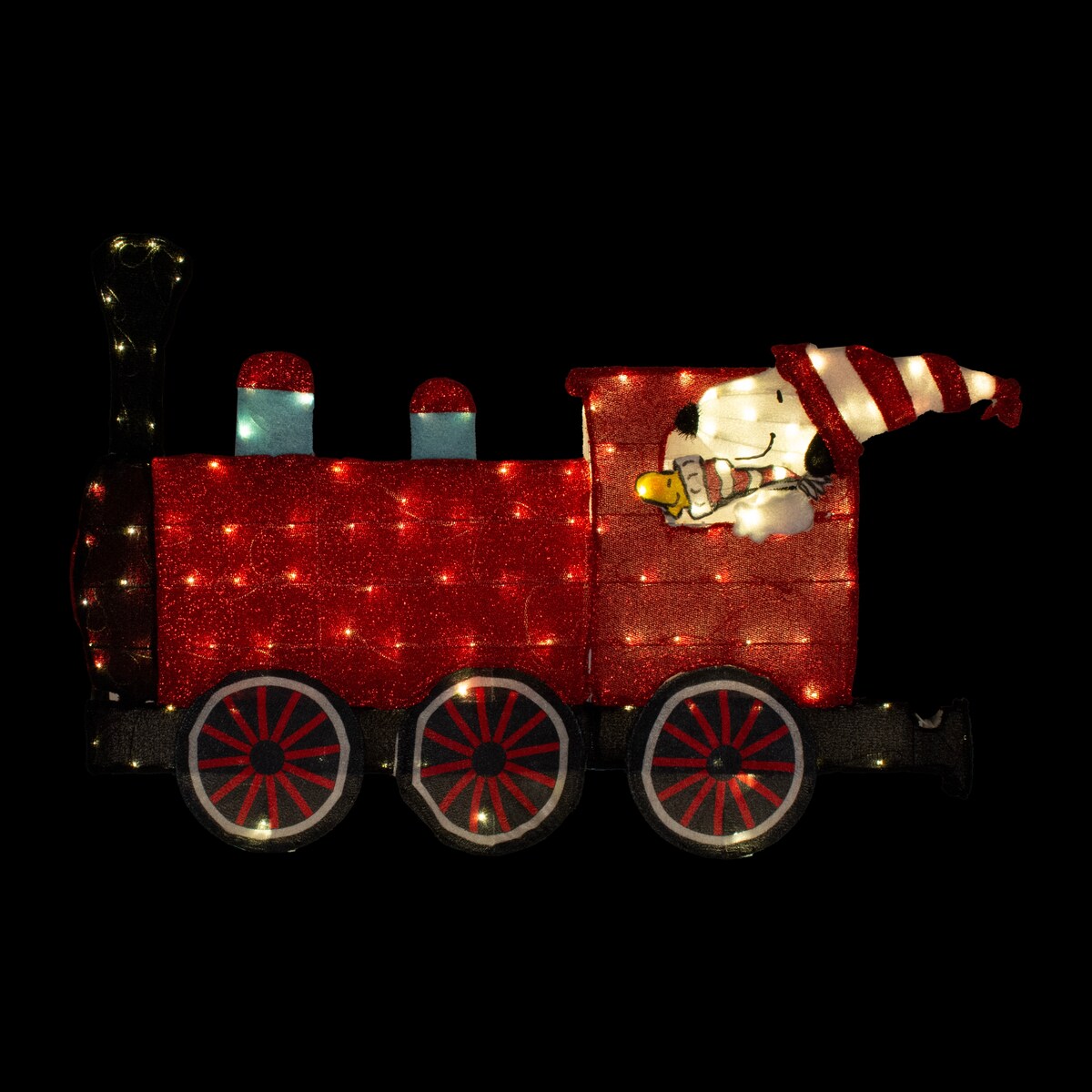 79 Peanuts Set di 2 trenini preilluminati a LED 2D da giardino