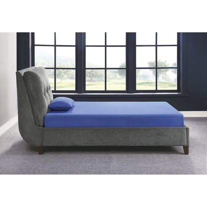 Set di materasso e cuscino singolo da 7 pollici, materasso in memory foam infuso di gel e tessuto traspirante, blu, materasso in una scatola