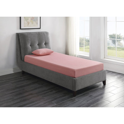 Set di materasso e cuscino singolo da 7 pollici, materasso in memory foam con gel traspirante, rosa, materasso in una scatola