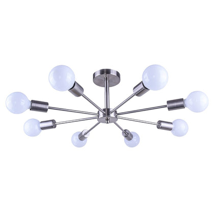 Lampada semi-incassata Sputnik nera/oro da soffitto per soggiorno/cucina/ufficio/camera da letto/ingresso