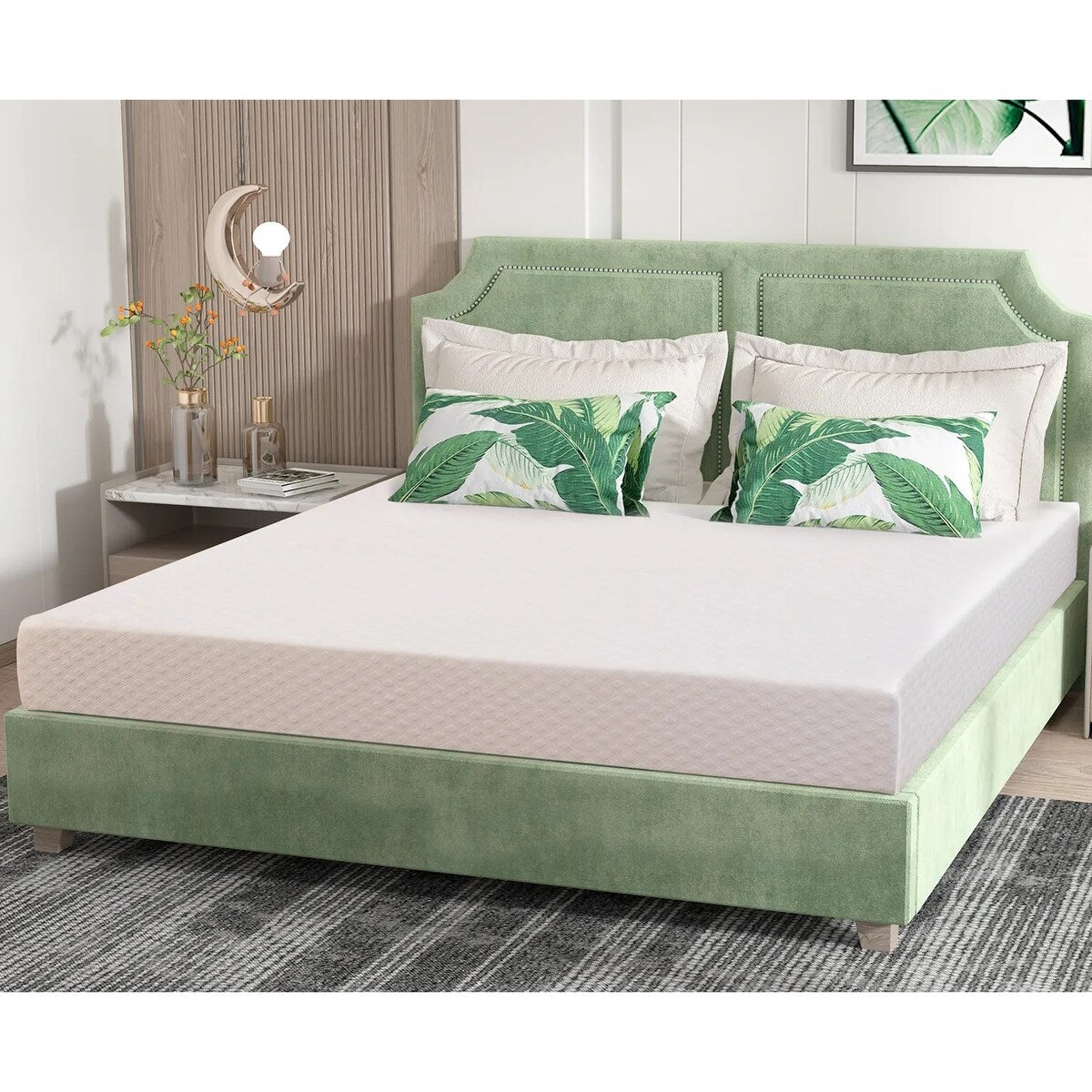 Materasso in memory foam gel da 8 pollici con fodera in tessuto lavabile