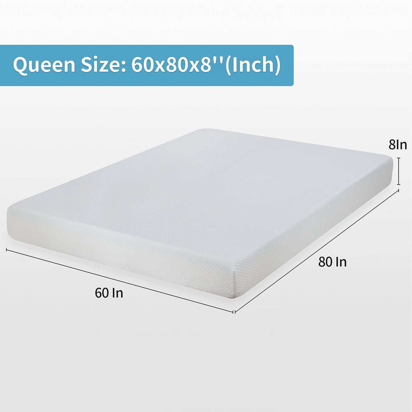 Materasso in memory foam con infusione di gel da 8 pollici