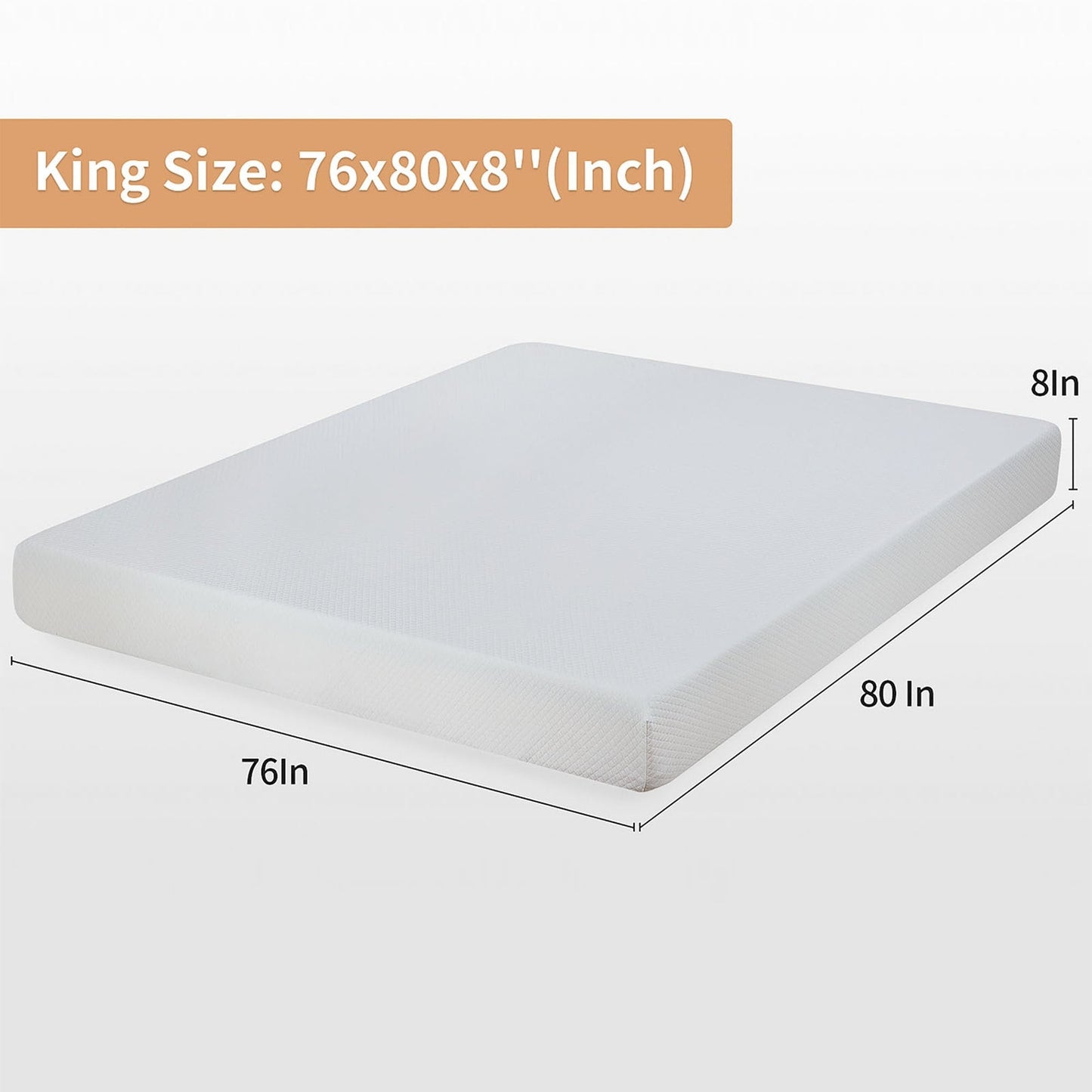 Materasso in memory foam con infusione di gel da 8 pollici