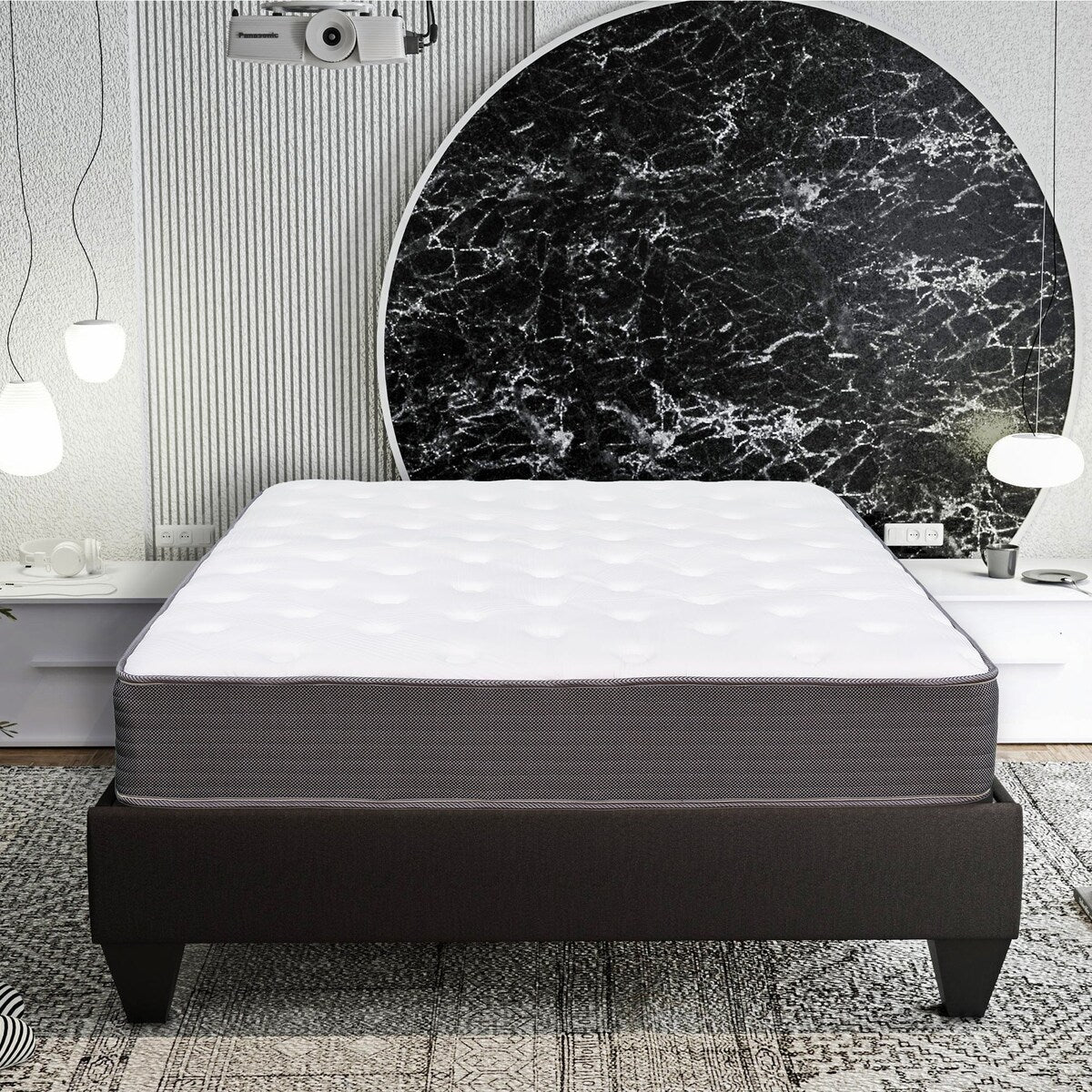 Materasso ibrido a molle insacchettate da 8 pollici in una scatola, materasso in memory foam in gel