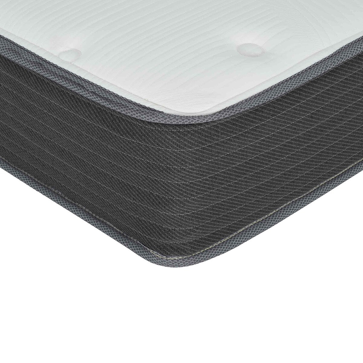 Materasso ibrido a molle insacchettate da 8 pollici, misura singola, letto in una scatola, materasso in memory foam con morbido gel Euro Top, bianco/grigio