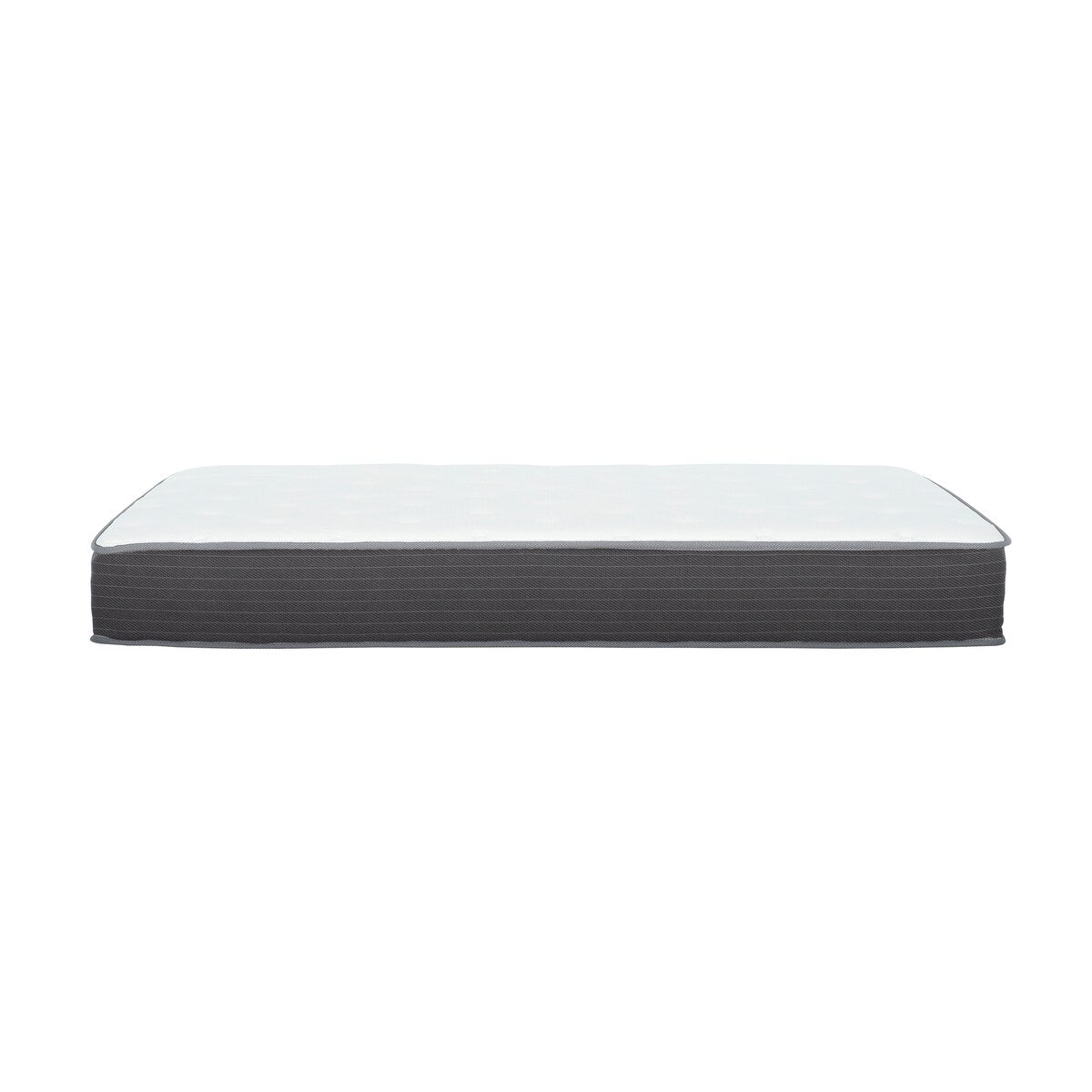 Materasso ibrido a molle insacchettate da 8 pollici, misura singola, letto in una scatola, materasso in memory foam con morbido gel Euro Top, bianco/grigio