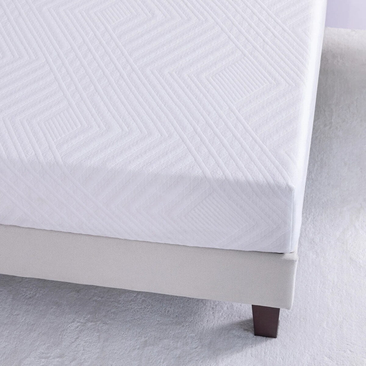 Materasso in memory foam al tè verde da 8 pollici, materasso rinfrescante a media sensazione in una scatola, CertiPUR-US