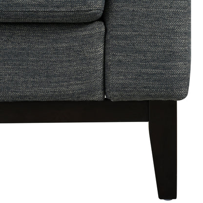 Divano a 3 posti in poliestere 80,5, finiture in legno massello - Comfort premium per soggiorno o studio