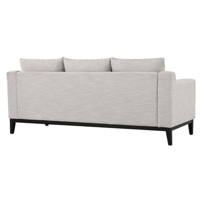 Divano a 3 posti in poliestere 80,5, finiture in legno massello - Comfort premium per soggiorno o studio