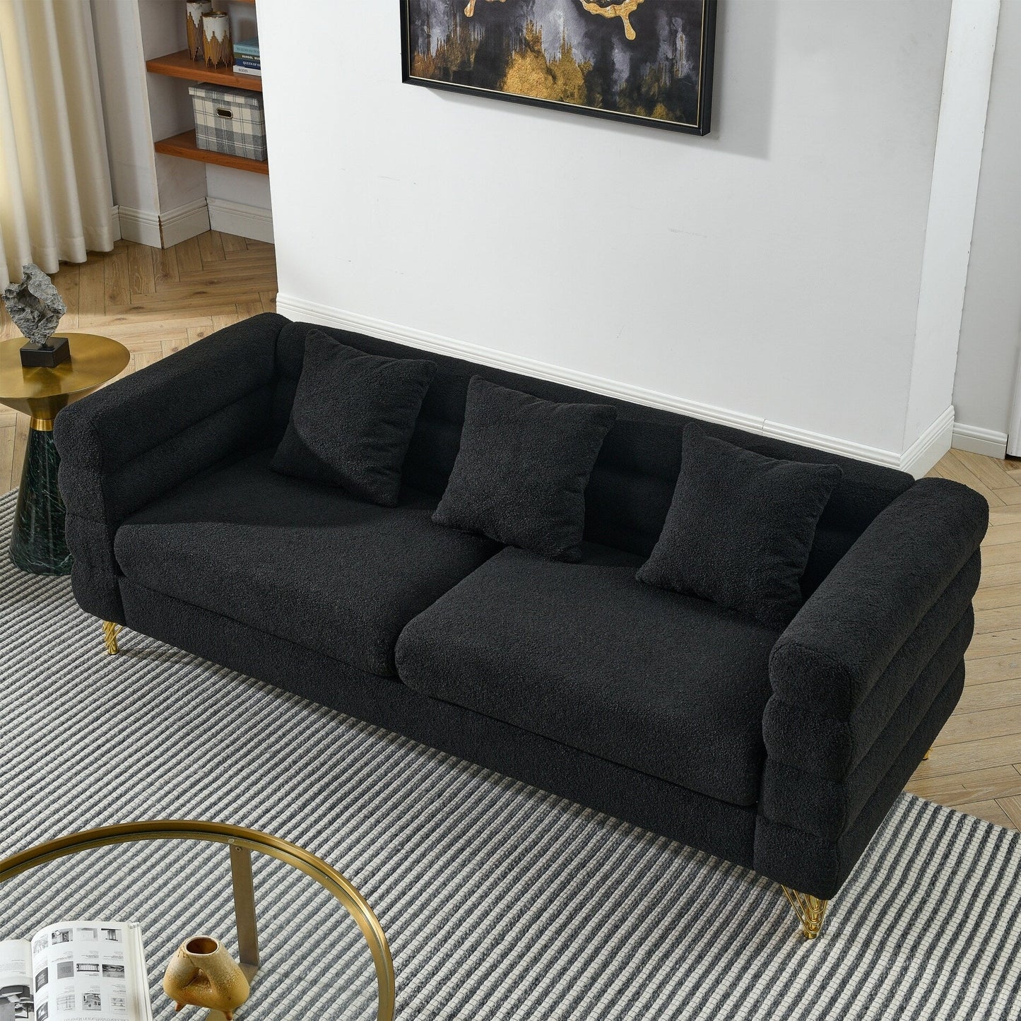 Divano componibile oversize da 81 pollici a 3 posti con 3 cuscini