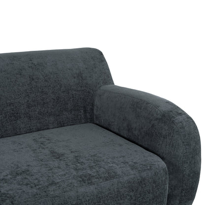 Divano curvo a 3 posti in poliestere 81,5 con braccioli ergonomici, schiuma ad alta densità e nessun montaggio richiesto