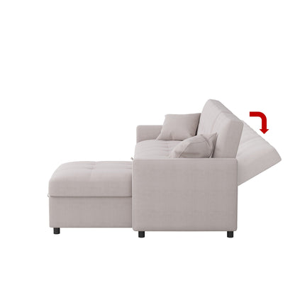 Divano letto reversibile e chaise longue da 82'' di larghezza