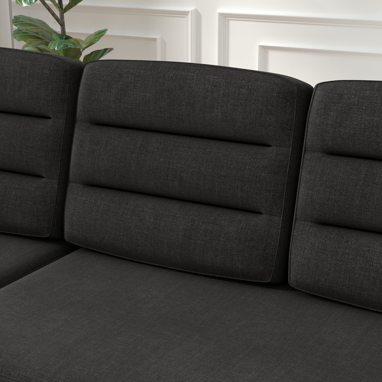 Divano letto trasformabile in poliestere da 83,5'' a 3 posti con letto estraibile, poltrona reclinabile con contenitore, portabicchieri e tasche laterali