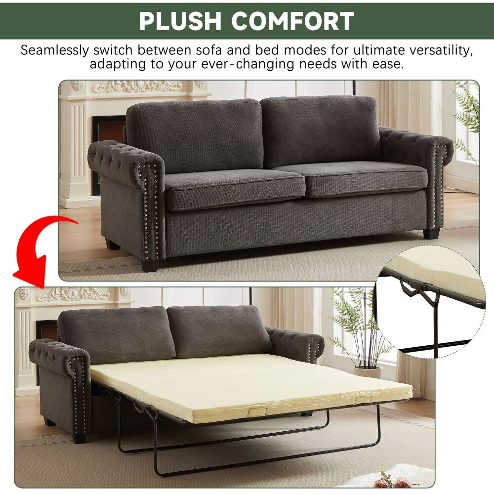 Divano letto trasformabile 2 in 1 in poliestere da 83,8