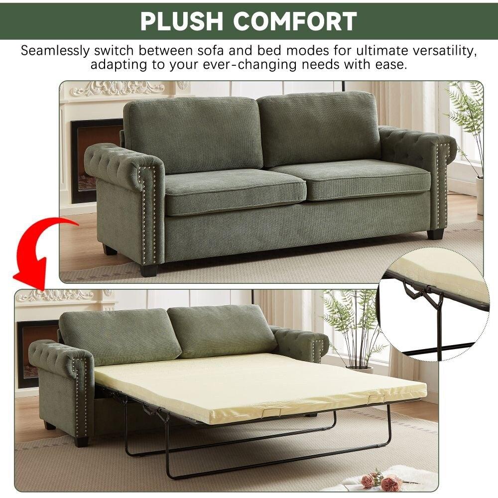 Divano letto trasformabile 2 in 1 in poliestere da 83,8
