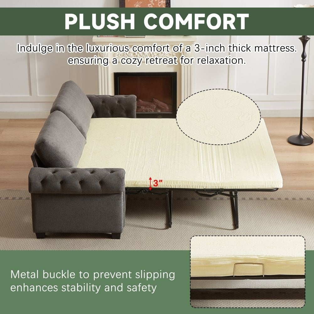 Divano letto trasformabile 2 in 1 in poliestere da 83,8