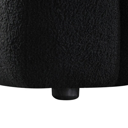84.3 Lussuoso divano Boucle grande a 3 posti con rivestimento in marshmallow, 2 cuscini decorativi quadrati e bracciolo quadrato
