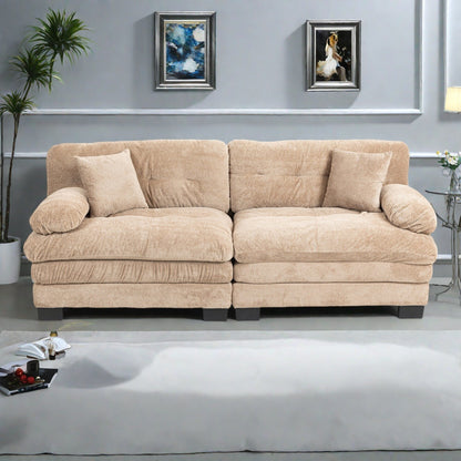 Divano imbottito a 3 posti con imbottitura in memory foam a doppio strato e cuscini comfort in omaggio
