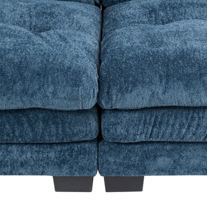 Divano imbottito a 3 posti con imbottitura in memory foam a doppio strato e cuscini comfort in omaggio