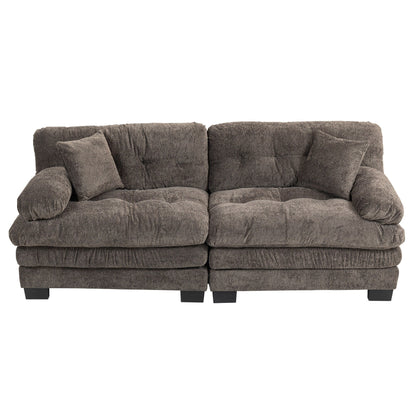 Divano imbottito a 3 posti con imbottitura in memory foam a doppio strato e cuscini comfort in omaggio