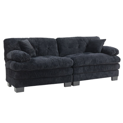 Divano imbottito a 3 posti con imbottitura in memory foam a doppio strato e cuscini comfort in omaggio