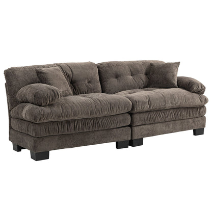 Divano imbottito a 3 posti con imbottitura in memory foam a doppio strato e cuscini comfort in omaggio