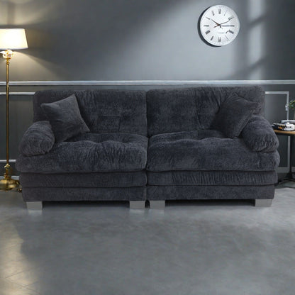 Divano imbottito a 3 posti con imbottitura in memory foam a doppio strato e cuscini comfort in omaggio