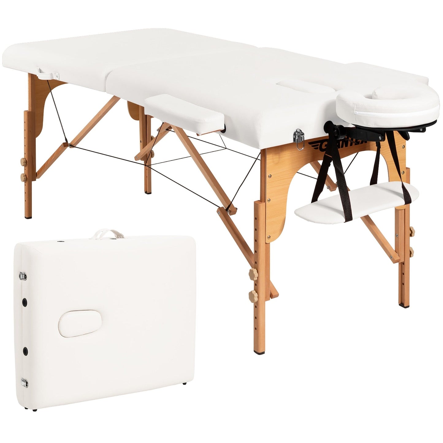 Lettino da massaggio portatile da 84''L, regolabile, per spa viso, tatuaggi, con trasporto