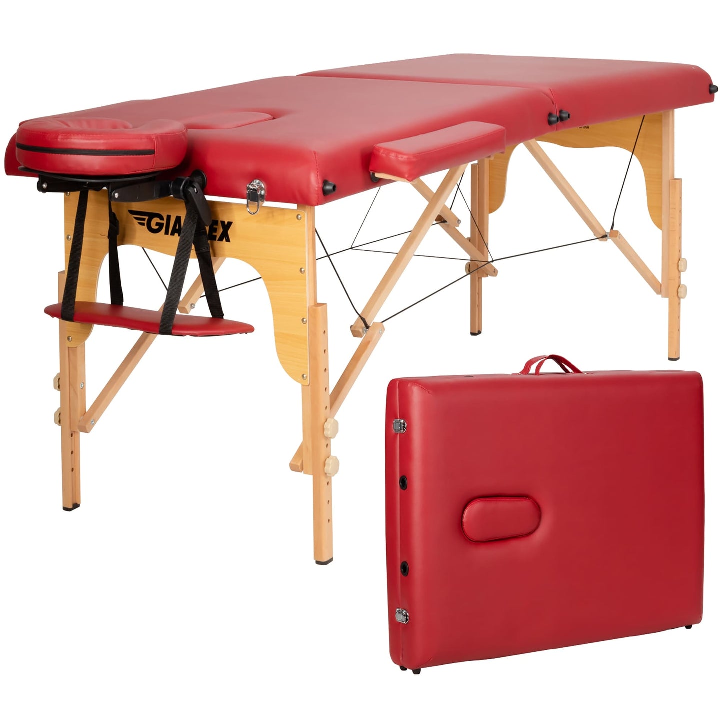 Lettino da massaggio portatile da 84''L, regolabile, per spa viso, tatuaggi, con trasporto