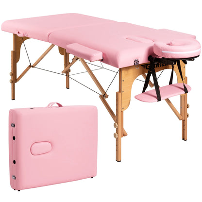Lettino da massaggio portatile da 84''L, regolabile, per spa viso, tatuaggi, con trasporto