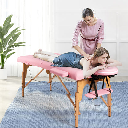 Lettino da massaggio portatile da 84''L, regolabile, per spa viso, tatuaggi, con trasporto