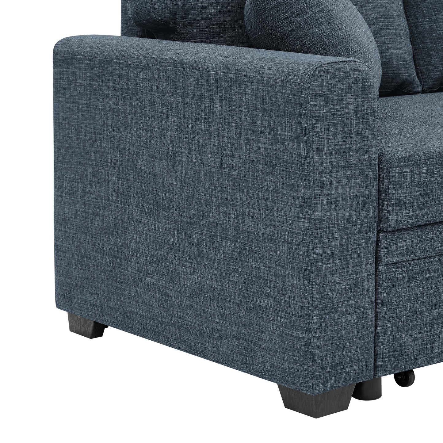 Divano letto imbottito da 85,5'', con spazio di archiviazione disponibile sotto la seduta della chaise longue, che fonde un fascino contemporaneo con una sofisticatezza semplice