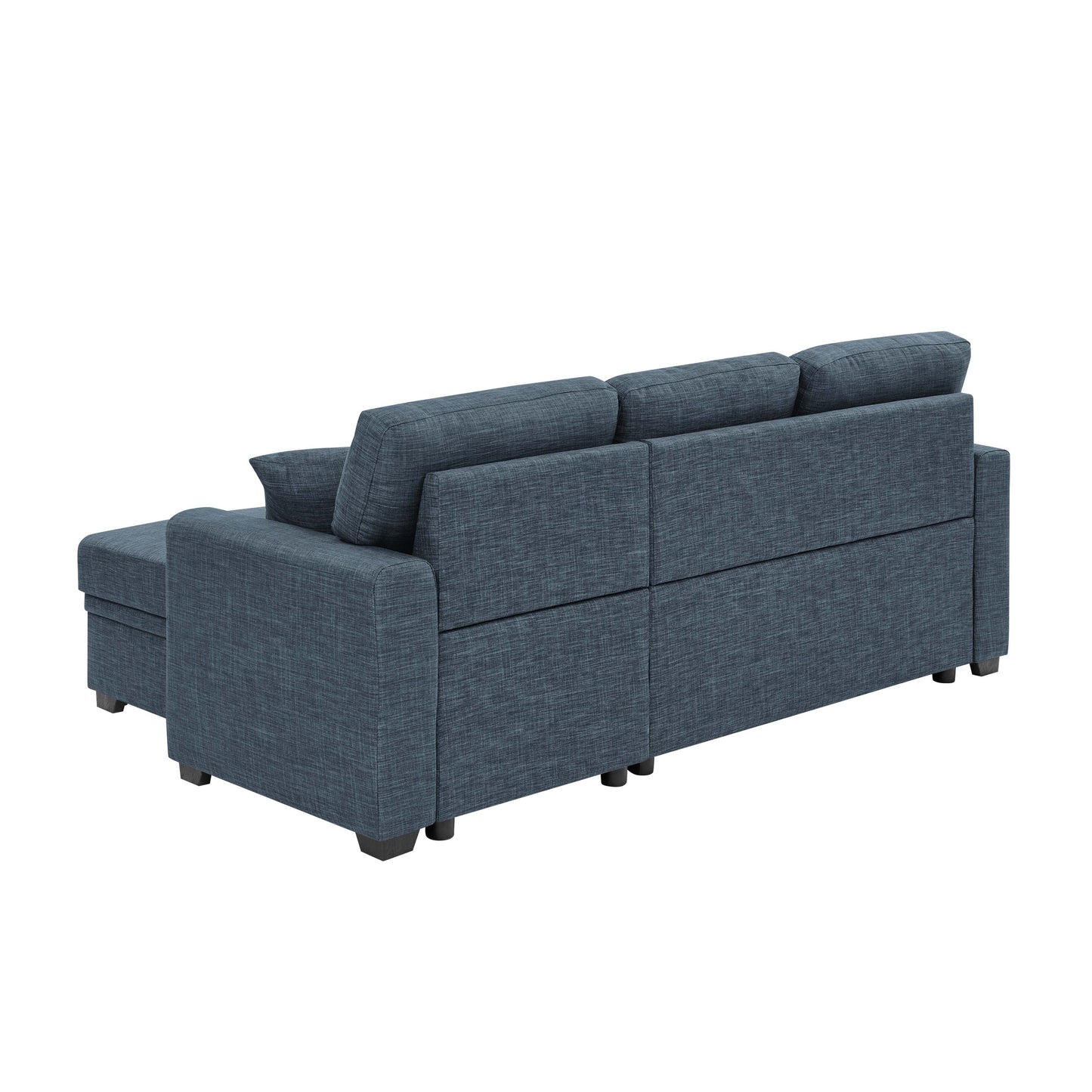 Divano letto imbottito da 85,5'', con spazio di archiviazione disponibile sotto la seduta della chaise longue, che fonde un fascino contemporaneo con una sofisticatezza semplice