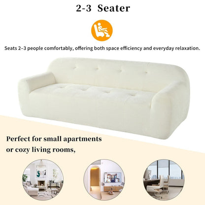 Divano moderno a 3 posti in ciniglia con design a compressione in spugna completa e schiuma senza polvere