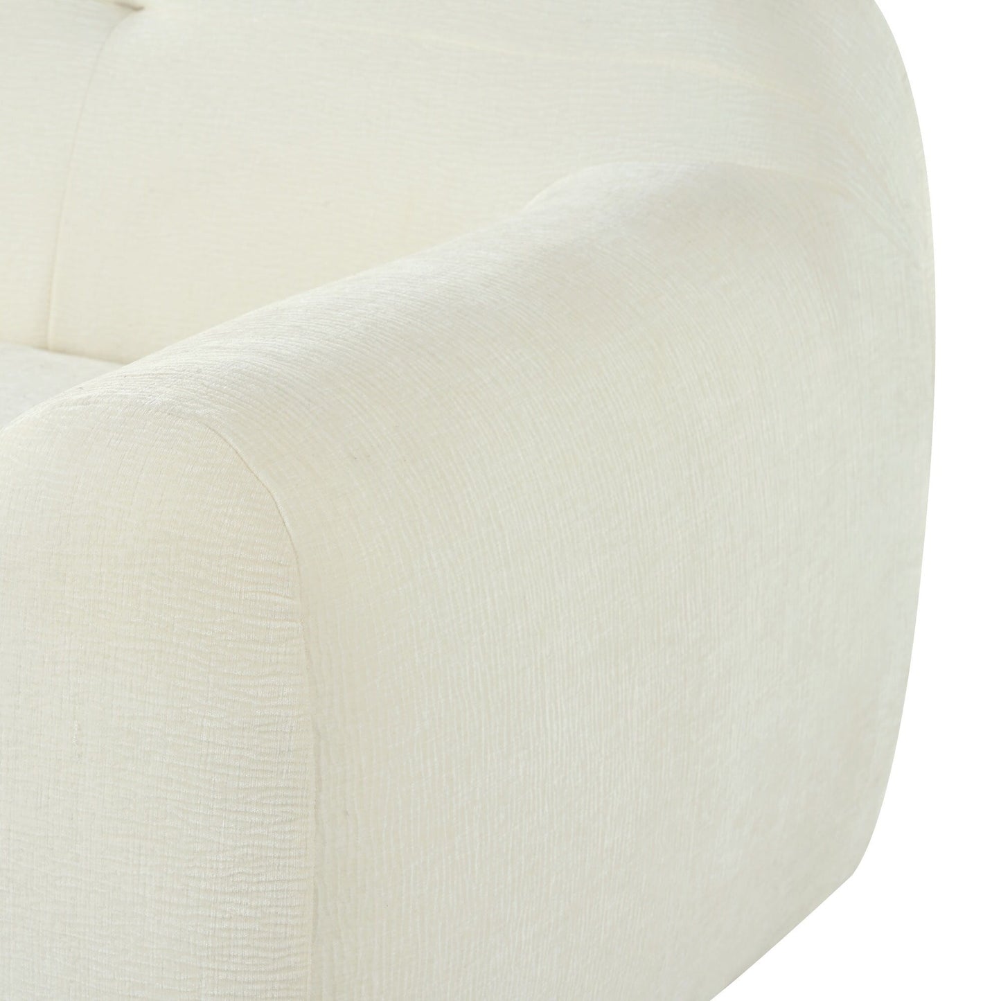Divano a 3 posti in tessuto ciniglia largo 85,8 con stile capitonné, design a compressione completa della spugna, con schiuma senza polvere