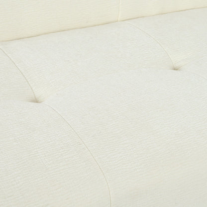 Divano a 3 posti in tessuto ciniglia largo 85,8 cm, design a compressione completa in spugna, con schiuma senza polvere, molle insacchettate per un comfort extra